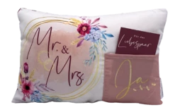 Hergo Geschenk-Kissen Mit Tasche 30x20cm - 1921 Mr. & Mrs.
