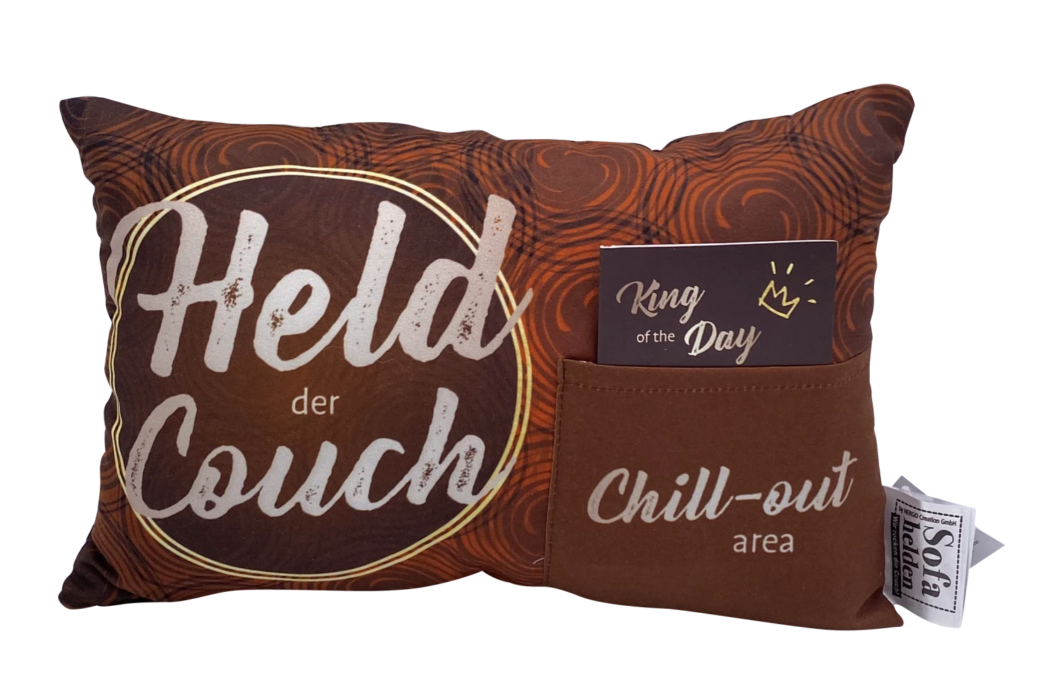 Hergo Geschenk-Kissen Mit Tasche 30x20cm - 1922 Held Der Couch