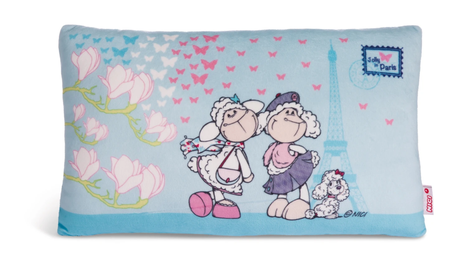 Nici 44279 Kissen Schafe Jolly Chic Und Jolly Journey In Paris Rechteckig 43x25cm