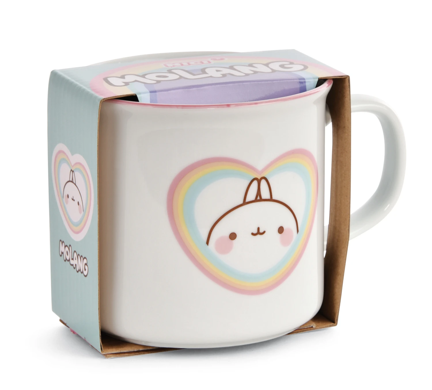 Nici 48234 Tasse Molang Regenbogen In Geschenkverpackung Porzellan 400ml Kawaii – Bild 4