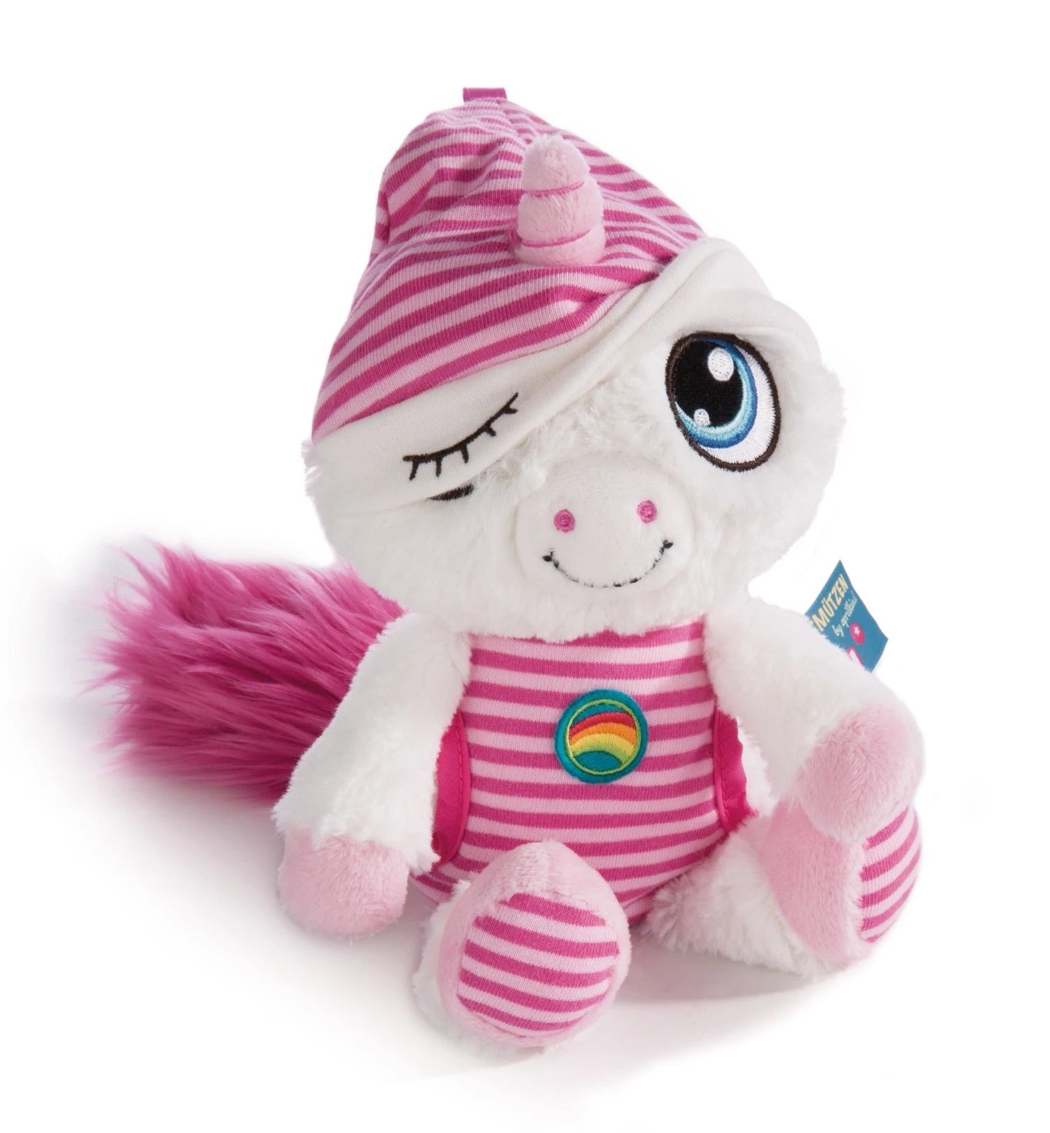Nici 41369 Schlafmützen Einhorn Fyala Weiß-rosa 22cm Plüsch Kuscheltier – Bild 4