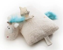 Nici 40741 Kuscheltier-Kissen 2-in-1 Einhorn Rainbow Flair 40x30cm Plüsch