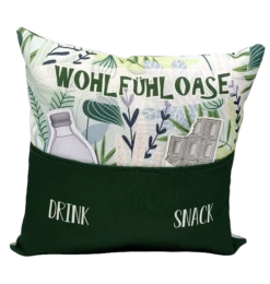 Hergo Sofahelden Outdoor-Kissen Mit Taschen 43x43cm - Wohlfühloase 8759