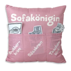 Hergo Sofahelden Kissen Mit Taschen 43x43cm - Sofakönigin 8804
