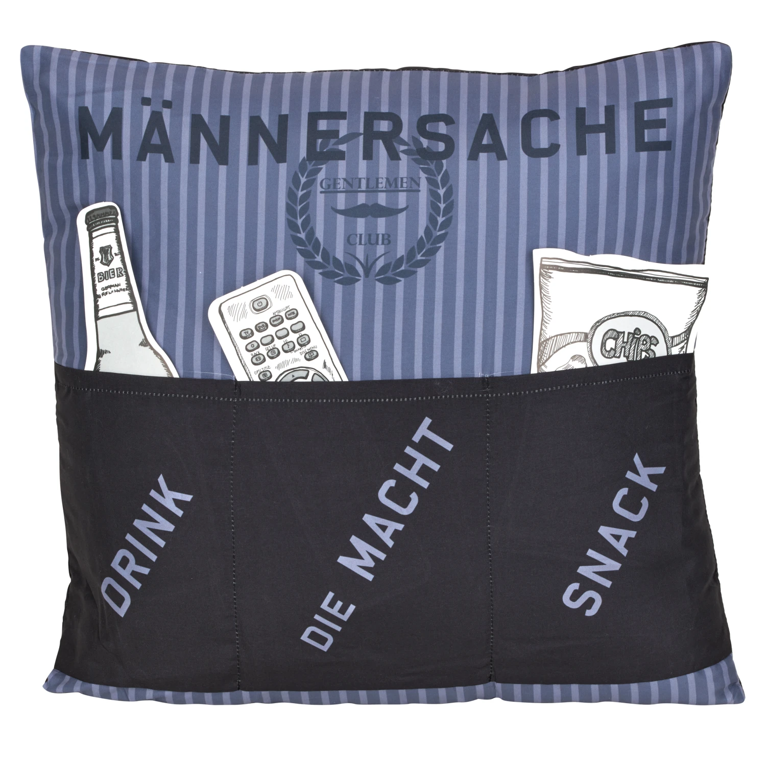 Hergo Sofahelden Kissen Mit Taschen 43x43cm - Männersache 8962 – Bild 2